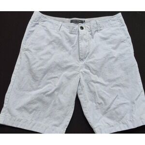 Tommy Hilfiger Classic Fit‎ men's seersuckers flat front chino shorts sz 32